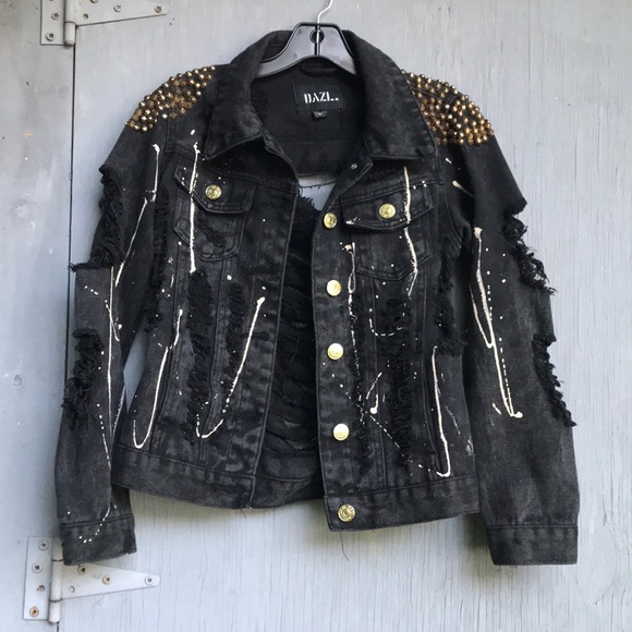 Distressed denim jacket - Picture 2 of 16